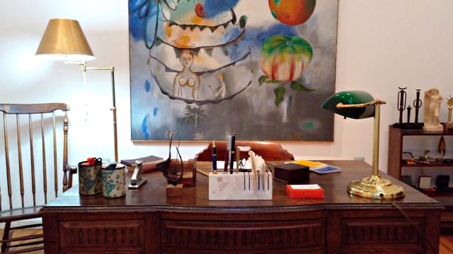escritorio de mario benedettti en el museo Fundación