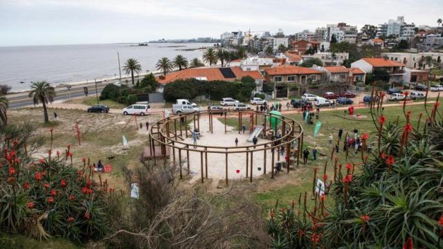 foto aérea del parque