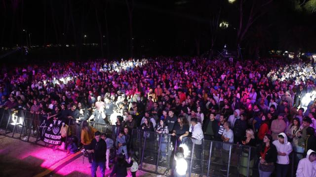 Foto aerea de un show musical