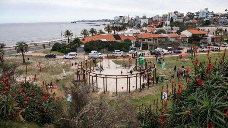 foto aérea del parque